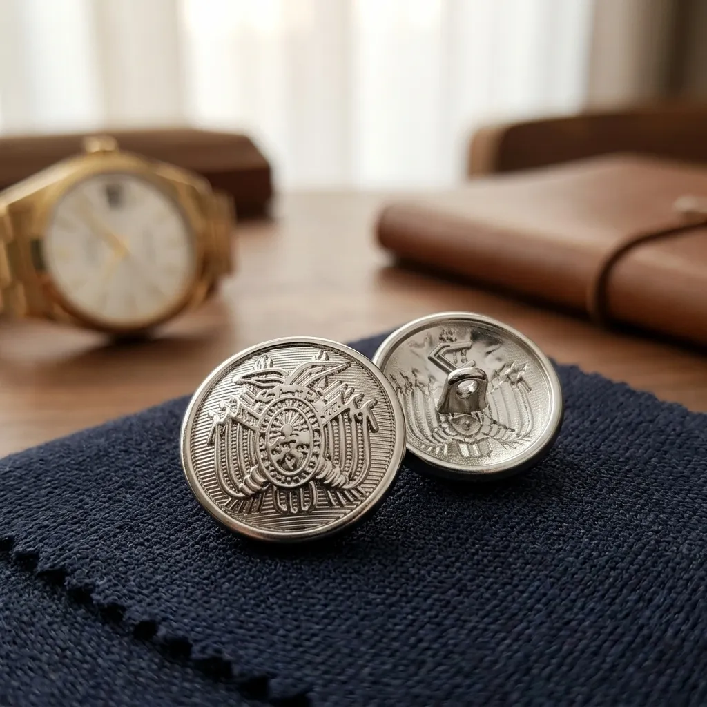 [H87] BOTON MILITARES PLATEADO 24MM ALEACION DE ZINC (ESCUDO)