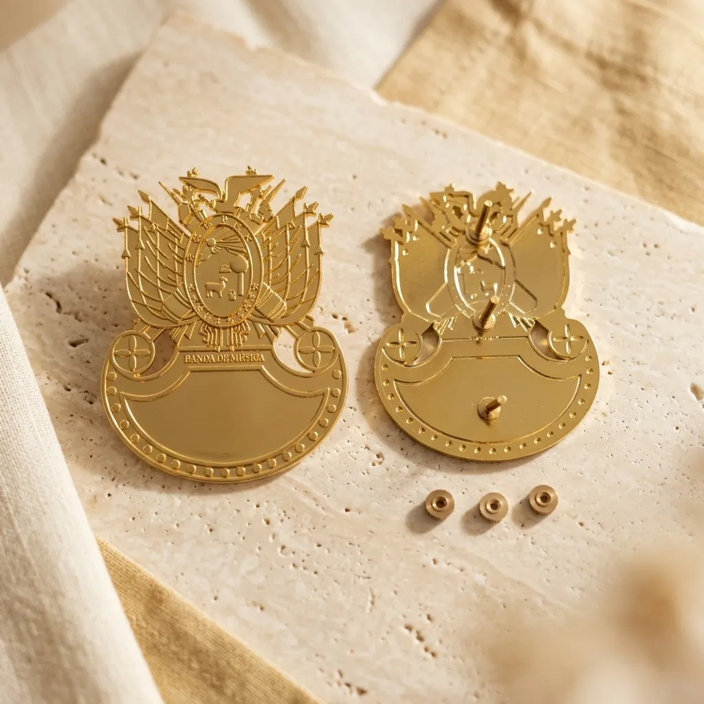 [H93] ESCUDO DE BOLIVIA PARA PERSONALIZACION DORADO