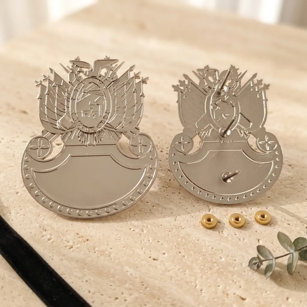 [H94] ESCUDO DE BOLIVIA PARA PERSONALIZACION PLATEADO