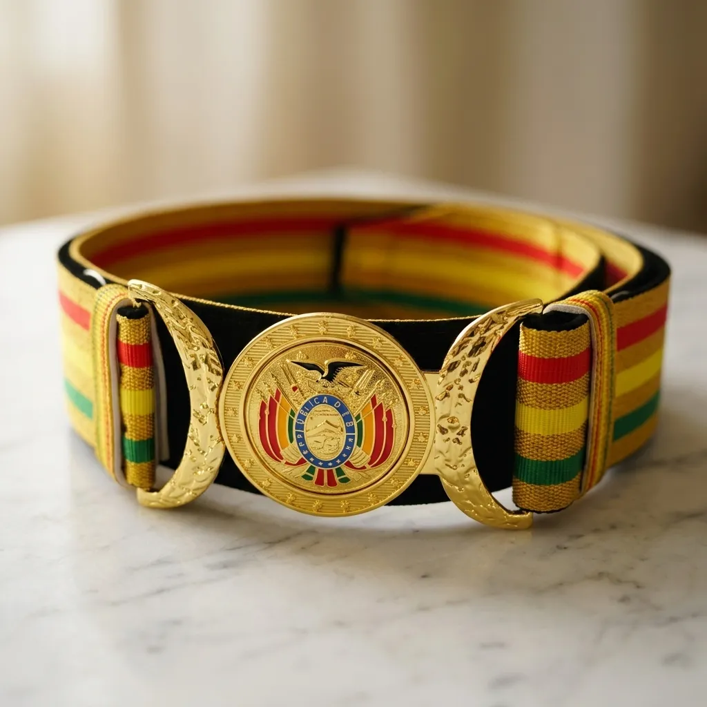 [H259] CINTURON DE GALA DORADO (NEGRO 1.05)