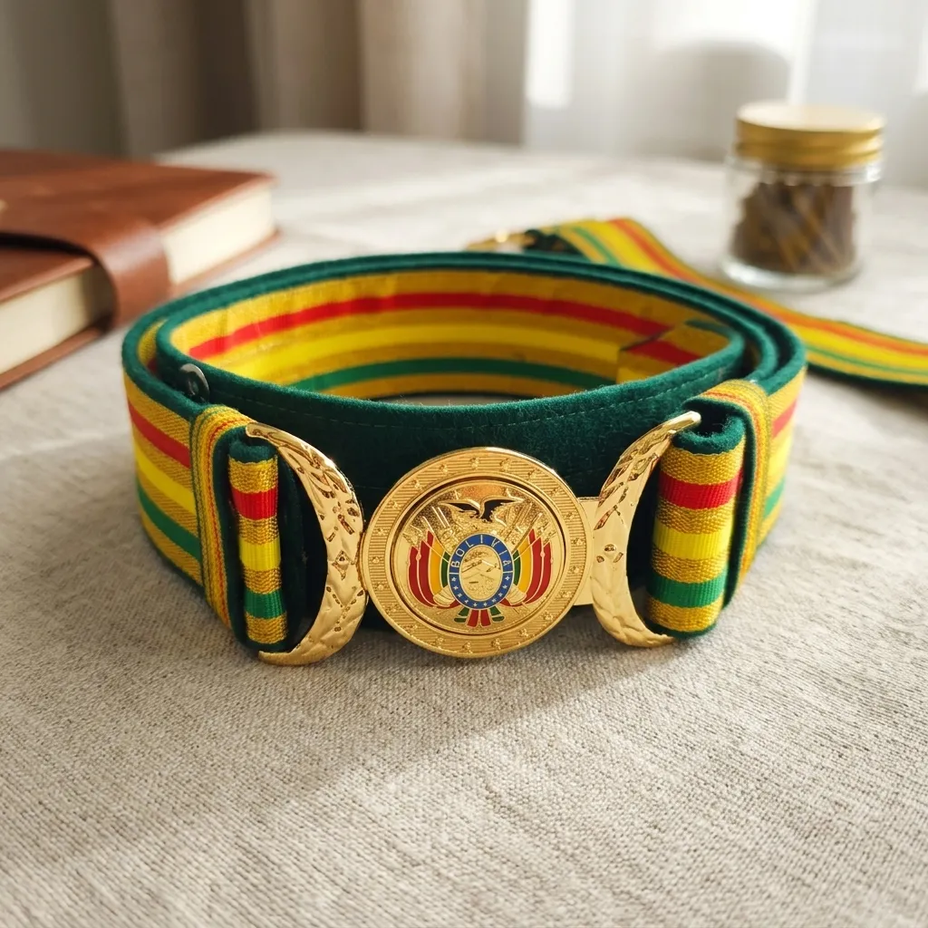 [H261] CINTURON DE GALA DORADO (VERDE 1.10)