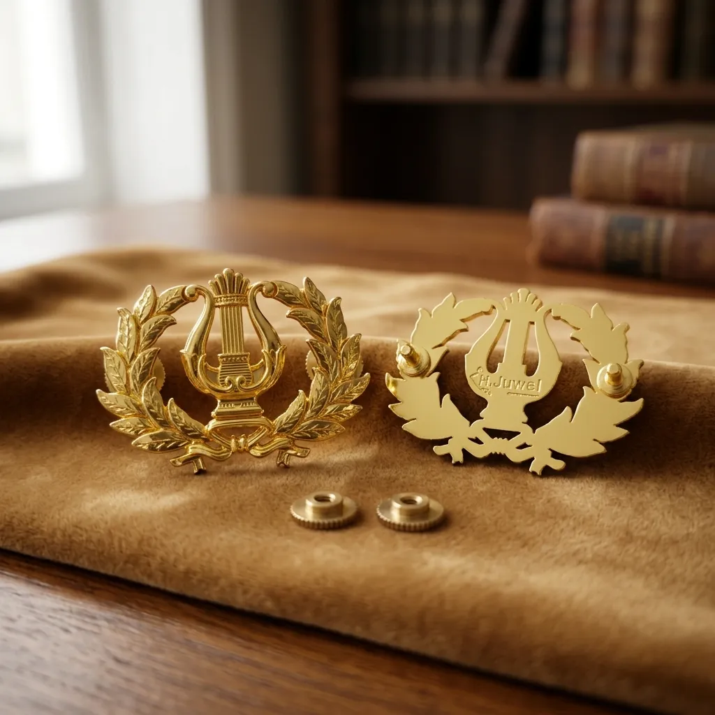 [H391] EMBLEMA ESCUELA MILITAR DE MUSICA DEL EJERCITO DORADO
